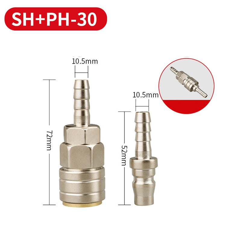 LAIZE SH+PH-30 10pcs C-type Self-lock Pneumatic Quick Fitting Connector -  by LAIZE | Online Shopping UK | buy2fix