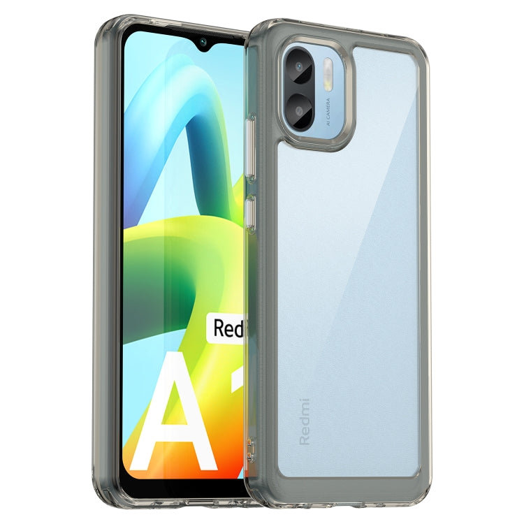 For Xiaomi Redmi A1 Colorful Series Acrylic + TPU Phone Case(Transparent Grey) - Xiaomi Cases by buy2fix | Online Shopping UK | buy2fix