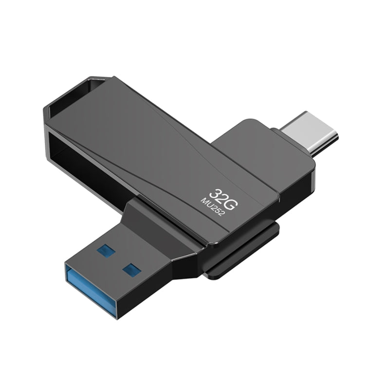 Lenovo Thinkplus MU252 USB 3.1 + USB-C / Type-C Flash Drive, Memory:32GB(Black) - USB Flash Drives by Lenovo | Online Shopping UK | buy2fix