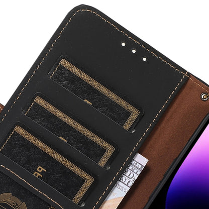 For Samsung Galaxy A54 5G Genuine Leather Magnetic RFID Leather Phone Case(Black) - Galaxy Phone Cases by buy2fix | Online Shopping UK | buy2fix