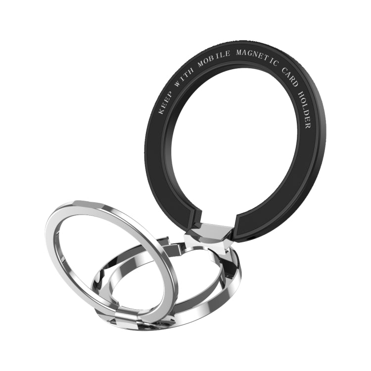 Car Magnetic Dual Axis Ring Phone Holder(Bright Black) - Ring Holder by buy2fix | Online Shopping UK | buy2fix