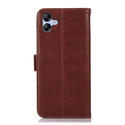 For Samsung Galaxy A04e Crazy Horse Top Layer Cowhide Leather Phone Case(Brown) - Galaxy Phone Cases by buy2fix | Online Shopping UK | buy2fix