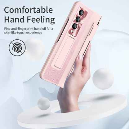 For Samsung Galaxy Z Fold3 5G Integrated Full Coverage Phone Case with Hinge(Pink) - Galaxy Phone Cases by buy2fix | Online Shopping UK | buy2fix