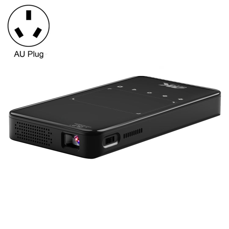 S90 DLP Android 9.0 1GB+8GB 4K Mini WiFi Smart Projector, Power Plug:AU Plug(Black) - Consumer Electronics by buy2fix | Online Shopping UK | buy2fix