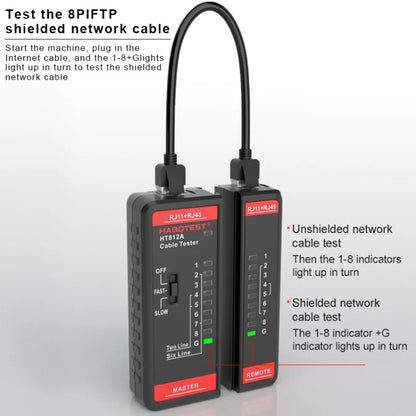 HABOTEST HT812A 2 in 1 Telephone Line Network Line Tester - Other Tester Tool by HABOTEST | Online Shopping UK | buy2fix