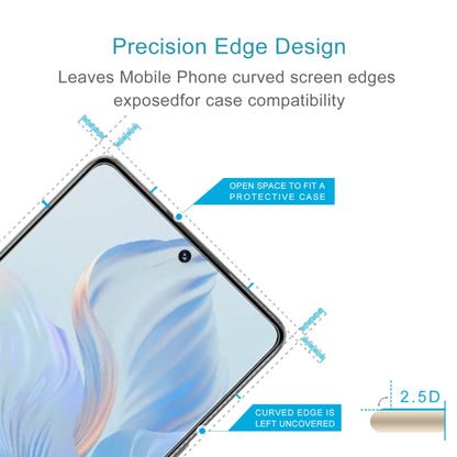 For Honor 80 Pro Flat 50 PCS 0.26mm 9H 2.5D Tempered Glass Film - Honor Tempered Glass by buy2fix | Online Shopping UK | buy2fix