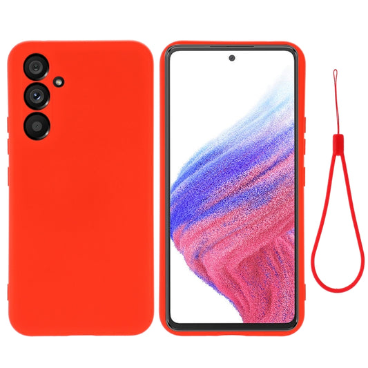 For Samsung Galaxy A54 5G Color Liquid Silicone Phone Case(Red) - Galaxy Phone Cases by buy2fix | Online Shopping UK | buy2fix