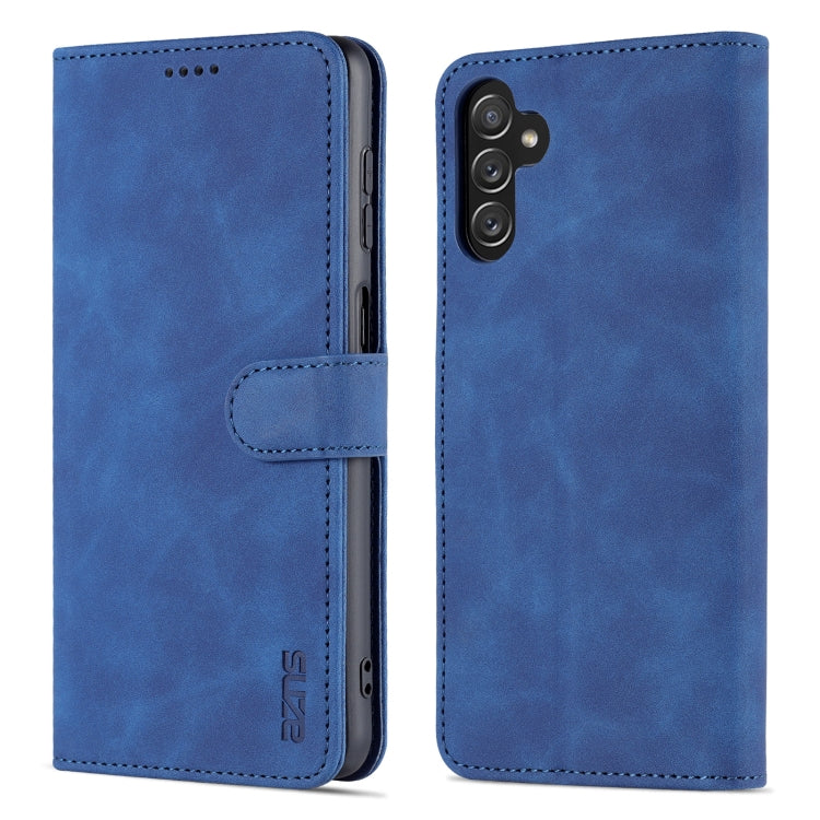 For Samsung Galaxy A14 5G AZNS Skin Feel Calf Texture Flip Leather Phone Case(Blue) - Galaxy Phone Cases by AZNS | Online Shopping UK | buy2fix