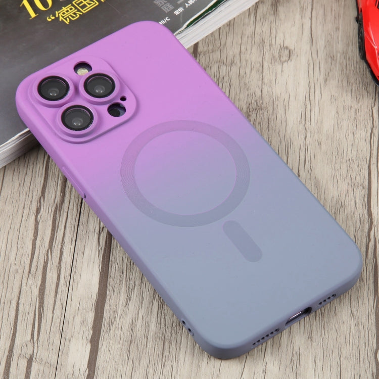 For iPhone 13 Pro Max Liquid TPU Silicone Gradient MagSafe Phone Case(Purple) - iPhone 13 Pro Max Cases by buy2fix | Online Shopping UK | buy2fix