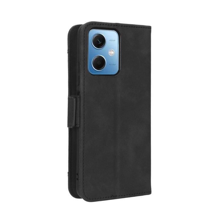 For Xiaomi Poco X5 5G / Redmi Note 12 5G Skin Feel Calf Texture Card Slots Leather Phone Case(Black) - Note 12 Cases by buy2fix | Online Shopping UK | buy2fix