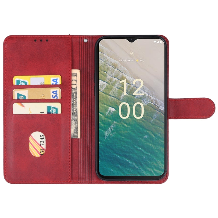 For Nokia C32 Leather Phone Case(Red) - Nokia Cases by buy2fix | Online Shopping UK | buy2fix