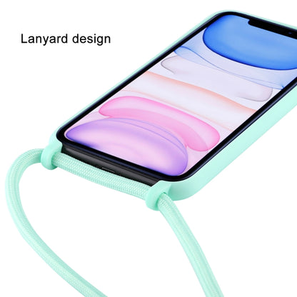 For iPhone 11 Candy Color TPU Protective Case with Lanyard(Dark Green) - Apple Accessories by buy2fix | Online Shopping UK | buy2fix