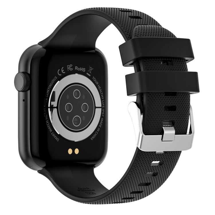 HT15 1.85 inch Silicone Band IP67 Waterproof Smart Watch, Support Bluetooth Calling / Sleep Monitoring(Black) - Smart Wear by buy2fix | Online Shopping UK | buy2fix