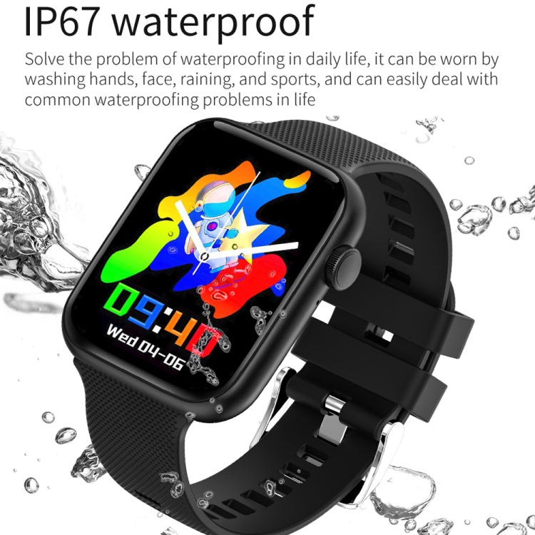 HT15 1.85 inch Silicone Band IP67 Waterproof Smart Watch, Support Bluetooth Calling / Sleep Monitoring(Black) - Smart Wear by buy2fix | Online Shopping UK | buy2fix