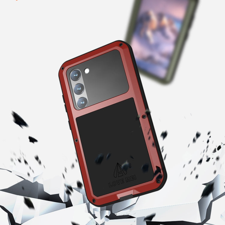 For Samsung Galaxy S23 5G LOVE MEI Metal Shockproof Life Waterproof Dustproof Phone Case(Black) - Galaxy S23 5G Cases by LOVE MEI | Online Shopping UK | buy2fix