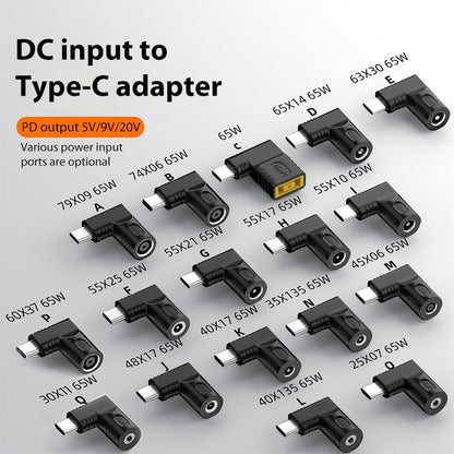 For Lenovo Square Port 65W DC Input to USB-C / Type-C PD Power Adapter - Computer & Networking by buy2fix | Online Shopping UK | buy2fix