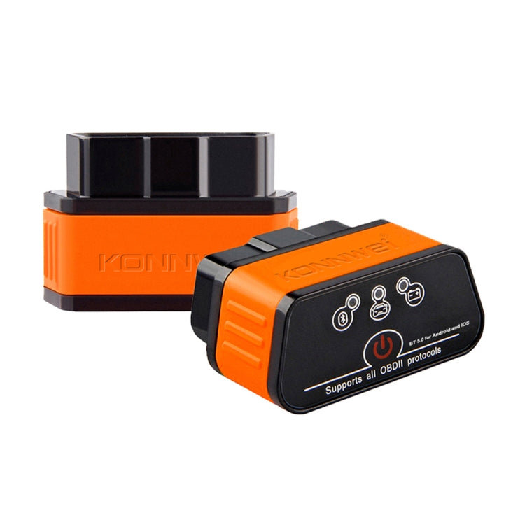 KONNWEI KW903 Bluetooth 5.0 OBD2 Car Fault Diagnostic Scan Tools Support IOS / Android(Black Orange) - Code Readers & Scan Tools by KONNWEI | Online Shopping UK | buy2fix