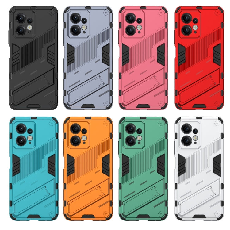 For Xiaomi Redmi Note 12 4G Global Punk Armor 2 in 1 PC + TPU Shockproof Phone Case with Holder(Red) - Note 12 Cases by buy2fix | Online Shopping UK | buy2fix