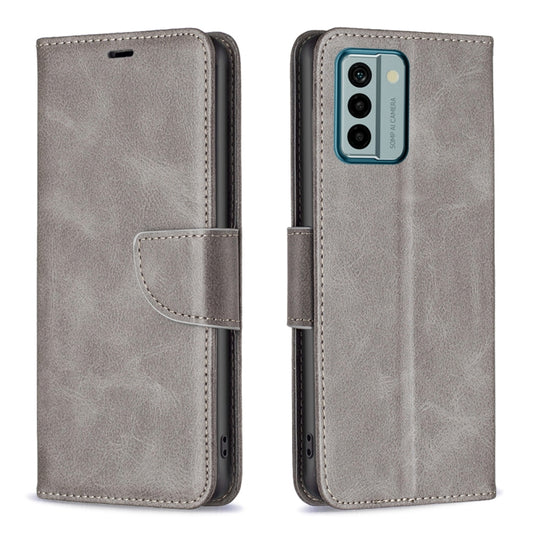 For Nokia G22 Lambskin Texture Leather Phone Case(Grey) - Nokia Cases by buy2fix | Online Shopping UK | buy2fix