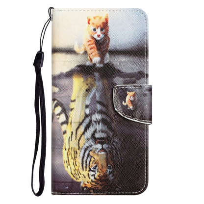 For Xiaomi Redmi 12C Colored Drawing Leather Phone Case(Tiger) - Xiaomi Cases by buy2fix | Online Shopping UK | buy2fix