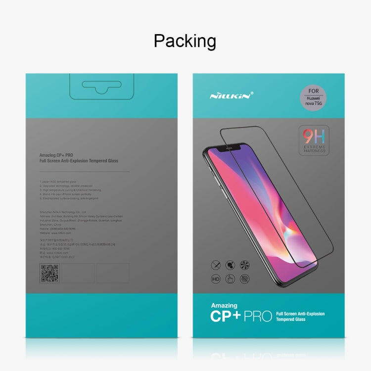 For Huawei Nova 7 NILLKIN CP + PRO Full Screen Anti-Explosion Tempered Glass Film - Huawei Tempered Glass by NILLKIN | Online Shopping UK | buy2fix