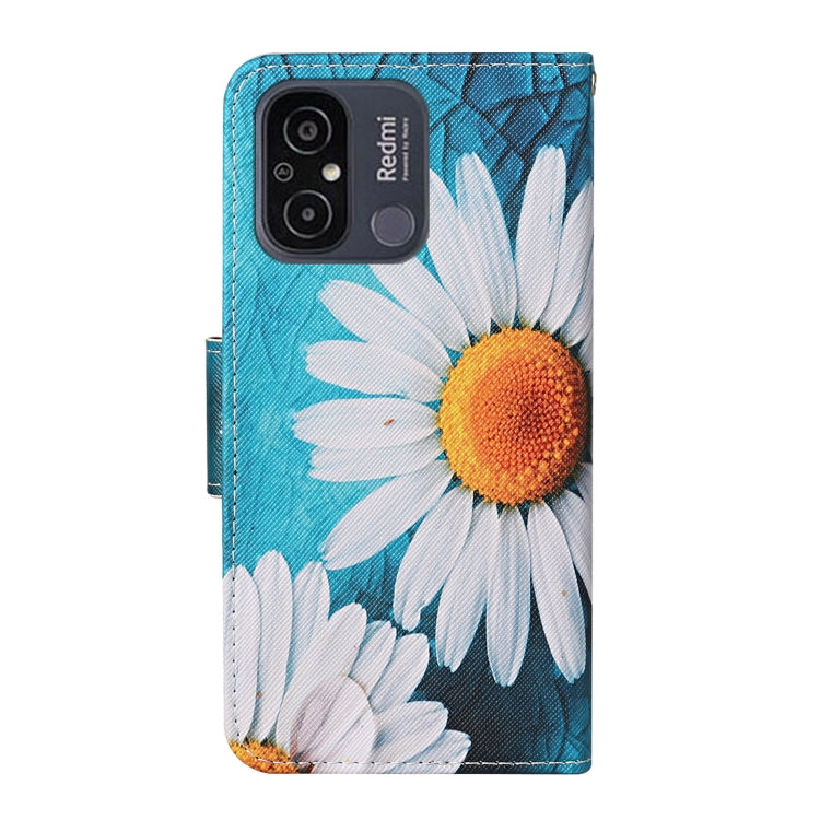 For Xiaomi Redmi 12C Colored Drawing Pattern Flip Leather Phone Case(Chrysanthemum) - Xiaomi Cases by buy2fix | Online Shopping UK | buy2fix