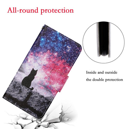 For Xiaomi Redmi Note 12 5G Global/Poco X5 Colored Drawing Pattern Flip Leather Phone Case(Star Sky Cat) - Note 12 Cases by buy2fix | Online Shopping UK | buy2fix