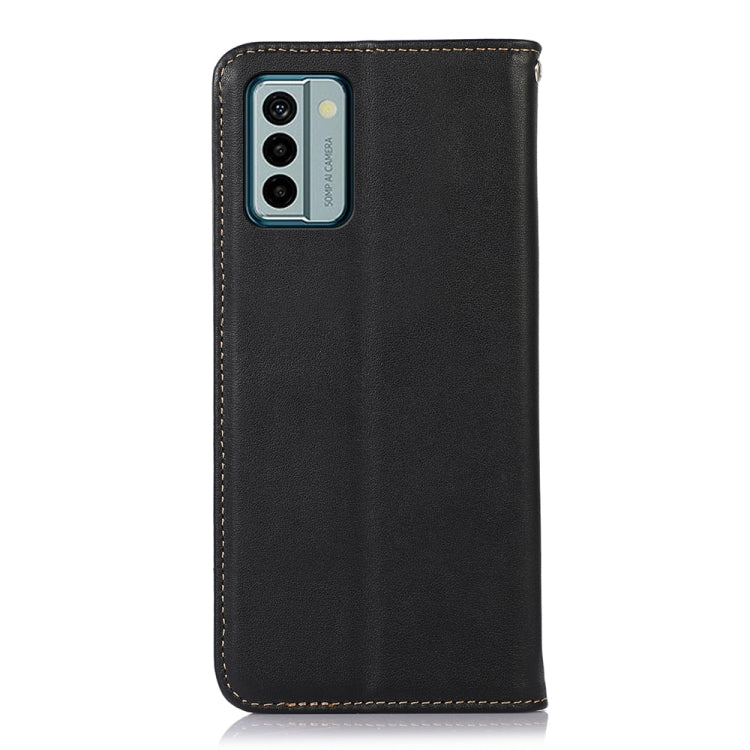 For Nokia G22 4G KHAZNEH Nappa Top Layer Cowhide Leather Phone Case(Black) - Nokia Cases by buy2fix | Online Shopping UK | buy2fix