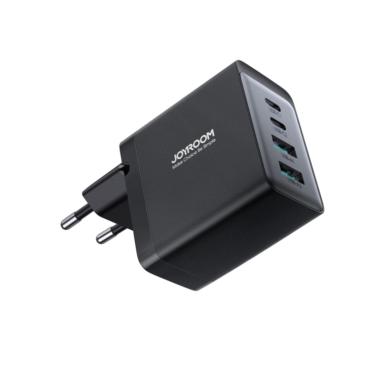 JOYROOM TCG02 Gallium Nitride 67W Dual USB+Dual USB-C/Type-C Multi-Port Charger Set, Specification:EU Plug(Black) - USB Charger by JOYROOM | Online Shopping UK | buy2fix