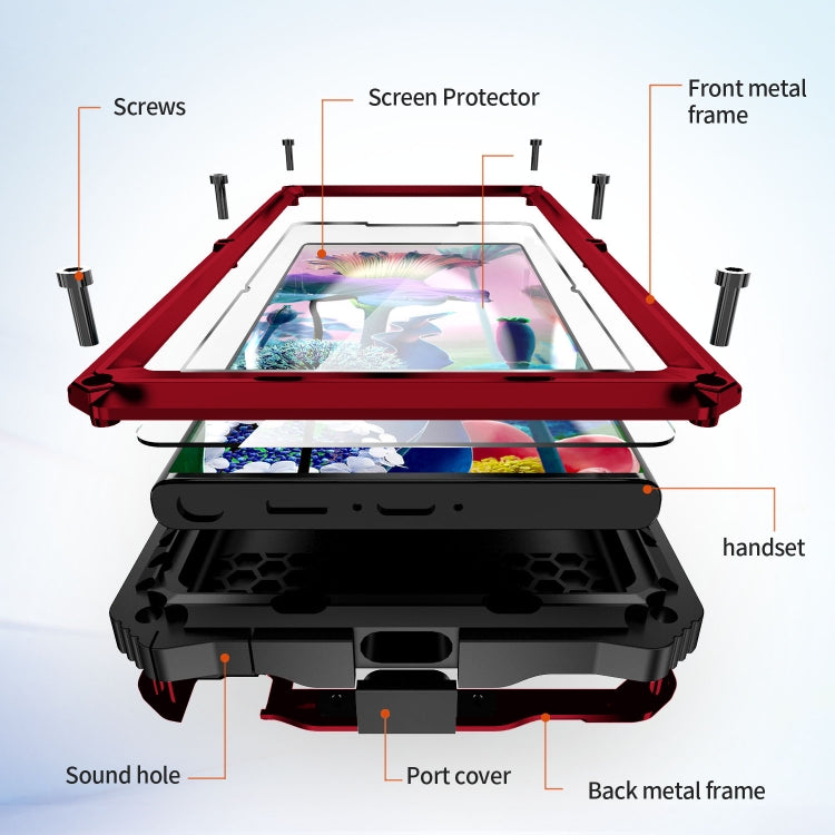 For Samsung Galaxy S23 Ultra 5G R-JUST RJ-56 3rd Gen Life Waterproof Dustproof Shockproof Phone Case(Red) - Galaxy S23 Ultra 5G Cases by R-JUST | Online Shopping UK | buy2fix