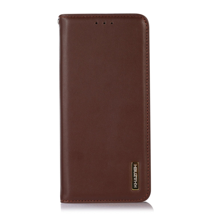 For Motorola ThinkPhone 5G KHAZNEH Nappa Top Layer Cowhide Leather Phone Case(Brown) - Motorola Cases by buy2fix | Online Shopping UK | buy2fix