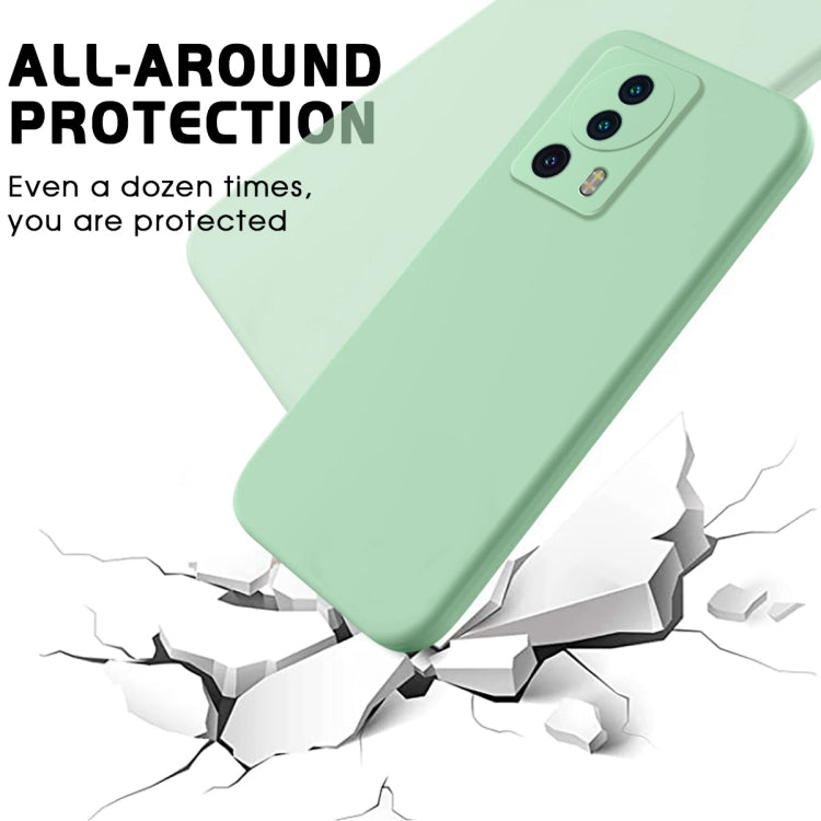 For Xiaomi 13 Lite / 12 Lite NE Pure Color Liquid Silicone Shockproof Phone Case(Green) - 13 Lite Cases by buy2fix | Online Shopping UK | buy2fix