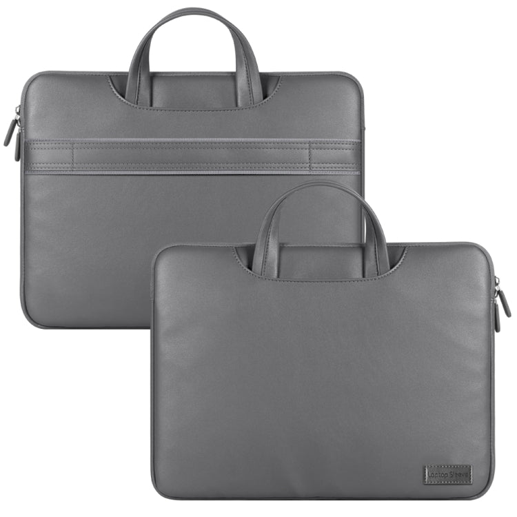 Waterproof PU Laptop Bag Inner Bag with Power Pack, Size:13 / 14 inch(Grey) -  by buy2fix | Online Shopping UK | buy2fix