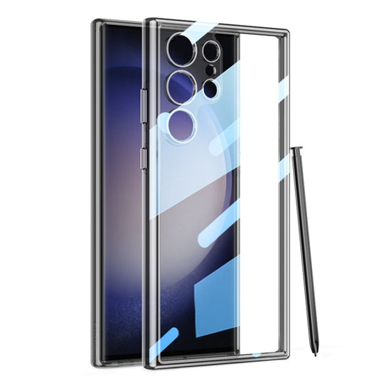 For Samsung Galaxy S23 Ultra 5G GKK Space Frame Transparent PC+TPU Phone Case(Transparent Black) - Galaxy S23 Ultra 5G Cases by GKK | Online Shopping UK | buy2fix