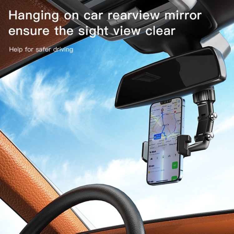 Yesido C192 Car Rearview Mirror Using Phone Holder(Black) - Universal Car Holders by Yesido | Online Shopping UK | buy2fix