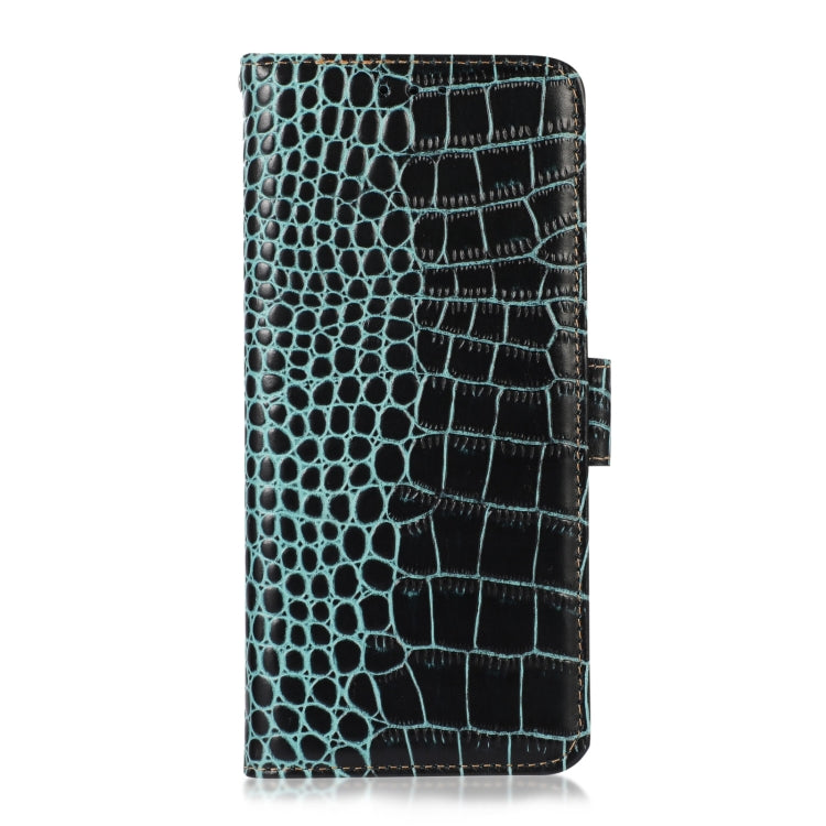 For Samsung Galaxy F14 5G Crocodile Top Layer Cowhide Leather Phone Case(Green) - Galaxy Phone Cases by buy2fix | Online Shopping UK | buy2fix