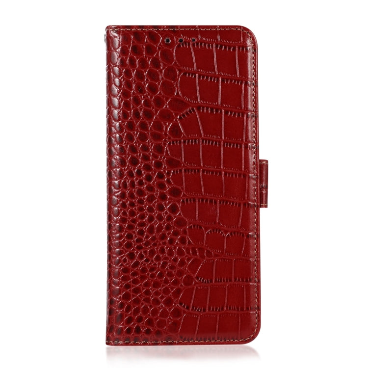 For Asus ROG Phone 7 Crocodile Top Layer Cowhide Leather Phone Case(Red) - ASUS Cases by buy2fix | Online Shopping UK | buy2fix