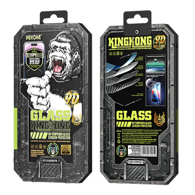 For iPhone 14 Pro Max WK WTP-066 King Kong Vacha 9D Curved HD Tempered Glass Film(Black) - iPhone 14 Pro Max Cases by WK | Online Shopping UK | buy2fix