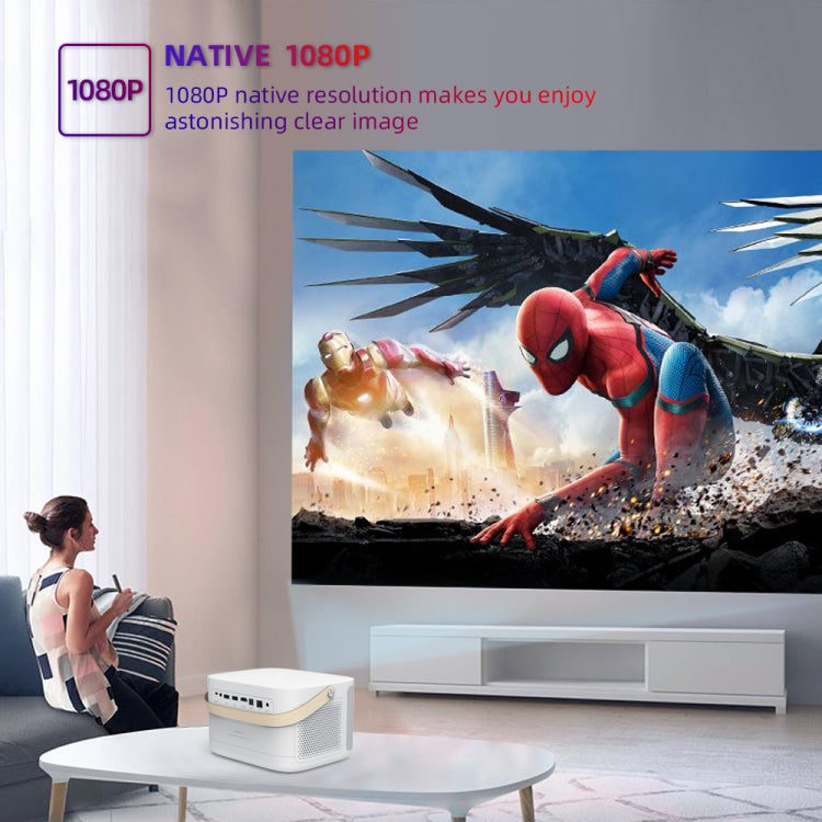 WOWOTO F8Plus DLP DMD 0.33 inch 1920 x 1080 4K 800ANSI RGBB LED Smart Projector(UK Plug) -  by WOWOTO | Online Shopping UK | buy2fix