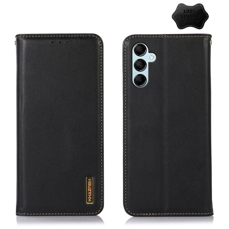 For Samsung Galaxy M54 5G KHAZNEH Nappa Top Layer Cowhide Leather Phone Case(Black) - Galaxy Phone Cases by buy2fix | Online Shopping UK | buy2fix