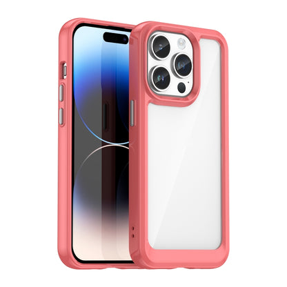 For iPhone 15 Pro Colorful Series Acrylic + TPU Phone Case(Red) - iPhone 15 Pro Cases by buy2fix | Online Shopping UK | buy2fix