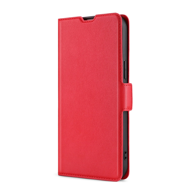 For Xiaomi 13 Ultra 5G Ultra-thin Voltage Side Buckle Horizontal Flip Leather Phone Case(Red) - 13 Ultra Cases by buy2fix | Online Shopping UK | buy2fix