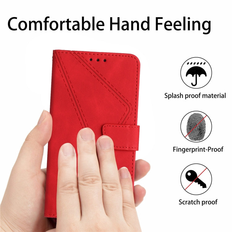 For Sony Xperia 1 III Stitching Embossed Leather Phone Case(Red) - Sony Cases by buy2fix | Online Shopping UK | buy2fix