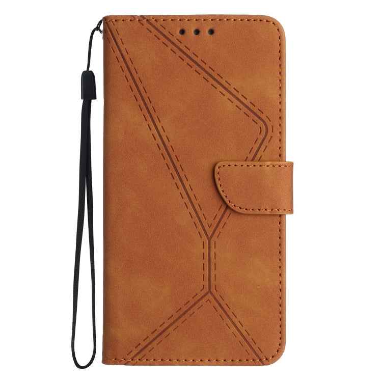 For Sony Xperia 10 IV Stitching Embossed Leather Phone Case(Brown) - Sony Cases by buy2fix | Online Shopping UK | buy2fix