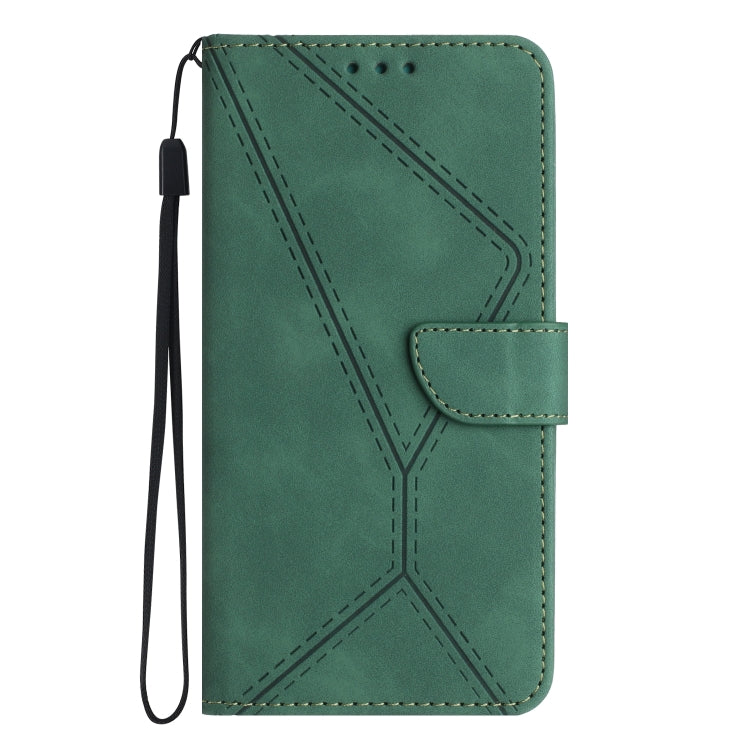 For Xiaomi Redmi Note 12S Stitching Embossed Leather Phone Case(Green) - Xiaomi Cases by buy2fix | Online Shopping UK | buy2fix