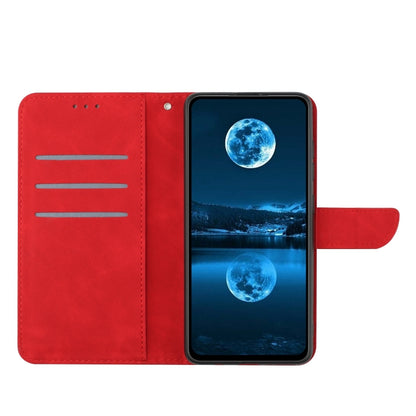 For Motorola Moto E13 4G Stitching Embossed Leather Phone Case(Red) - Motorola Cases by buy2fix | Online Shopping UK | buy2fix