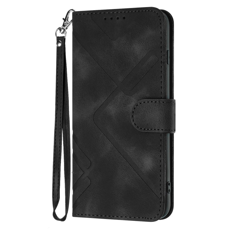 For Honor 20S Russia /20 lite Russia  Line Pattern Skin Feel Leather Phone Case(Black) - Honor Cases by buy2fix | Online Shopping UK | buy2fix