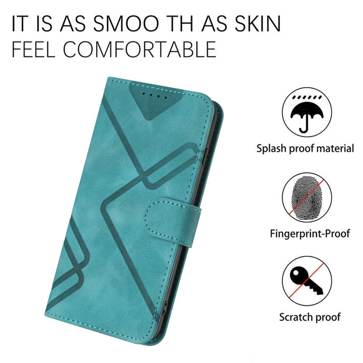 For Honor 70 Line Pattern Skin Feel Leather Phone Case(Light Blue) - Honor Cases by buy2fix | Online Shopping UK | buy2fix