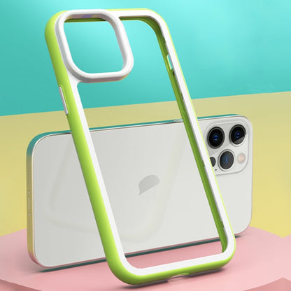 For iPhone 13 Color Frame 2 in 1 Hollow Cooling Phone Case(Mint Green) - iPhone 13 Cases by buy2fix | Online Shopping UK | buy2fix