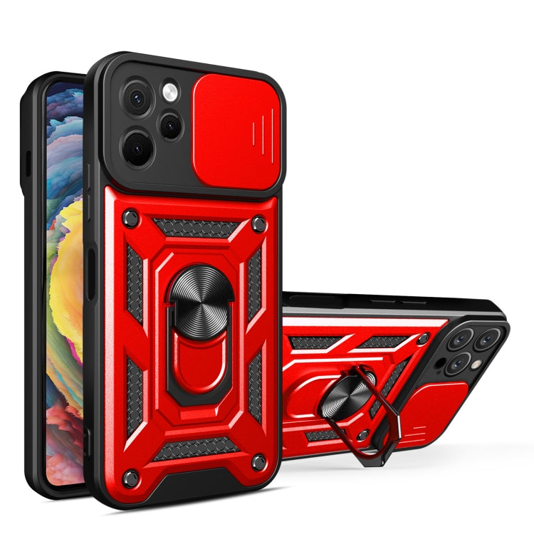 For Huawei nova Y61 Sliding Camera Cover Design TPU+PC Phone Case(Red) - Huawei Cases by buy2fix | Online Shopping UK | buy2fix